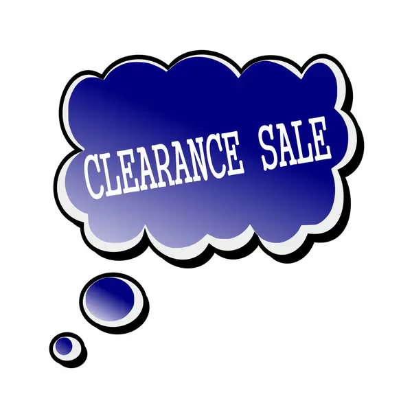 Clearance sale white stamp text on blueblack Speech Bubble — Stock Photo, Image