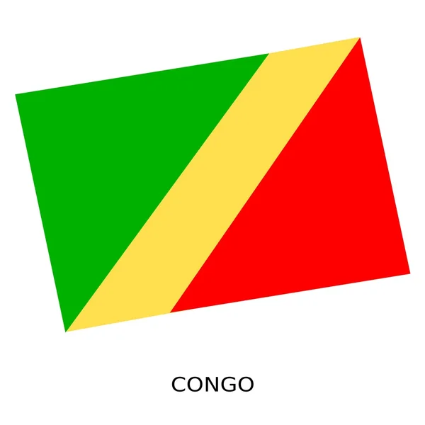 Государственный флаг Конго — стоковое фото