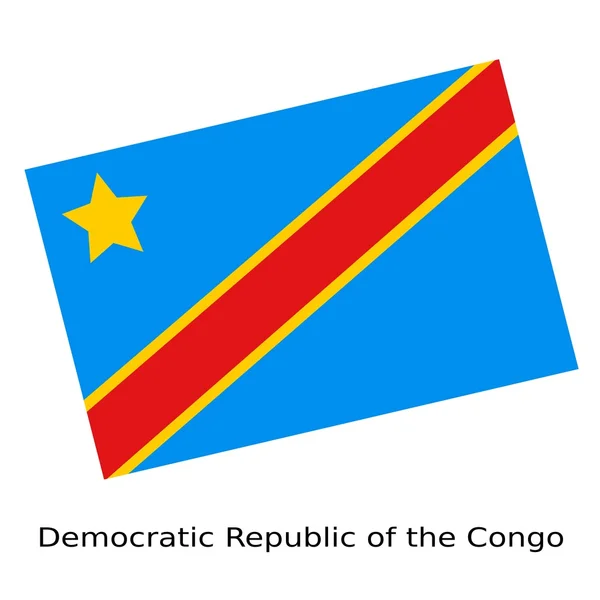 Nationalflagge der Demokratischen Republik Kongo — Stockfoto