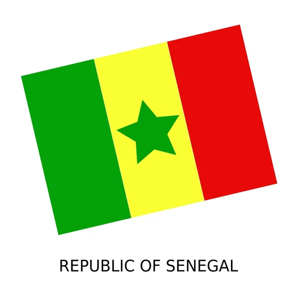 Nationella flagga Republiken Senegal — Stockfoto