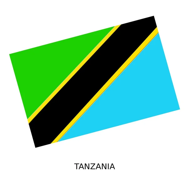 Nationella flagga tanzania — Stockfoto