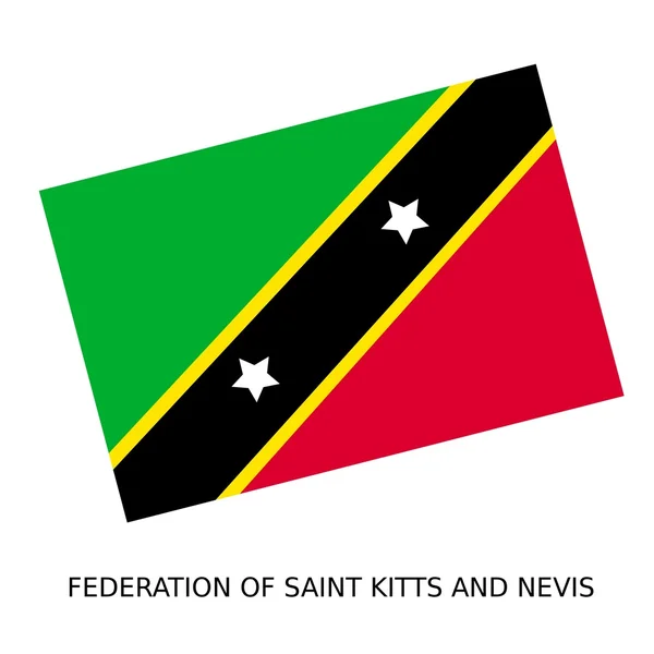 Bandiera nazionale della Federazione di Saint Kitts e Nevis — Foto Stock