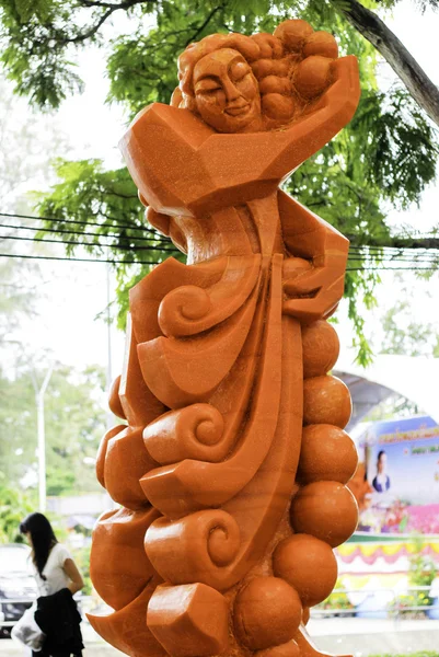 Candle Festival UBON RATCHATHANI, THAILAND - August 2: "The Candles are carved out of wax, Thai art form of wax(Ubon Candle Festival 2015) on August 2, 2015, UbonRatchathani, Thailand — Stock Photo, Image