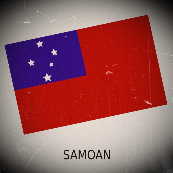 Národní vlajka Samoan — Stock fotografie