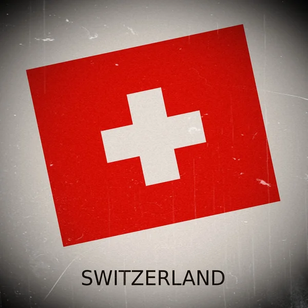Schweiz nationella flagga — Stockfoto