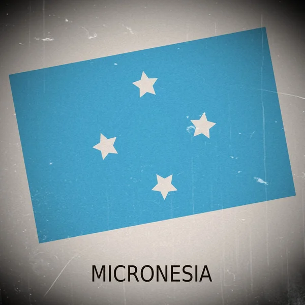 Государственный флаг Микронезии — стоковое фото