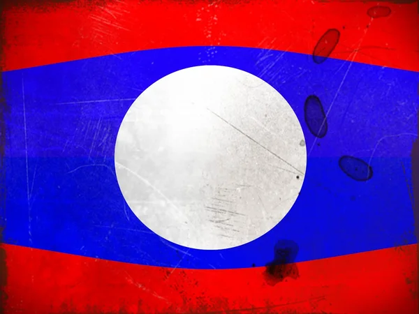 Laoská národní vlajka — Stock fotografie