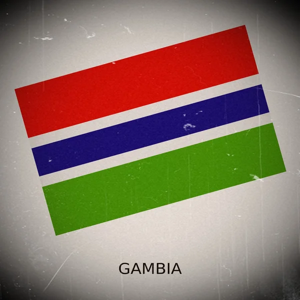 Gambia nemzeti lobogója — Stock Fotó