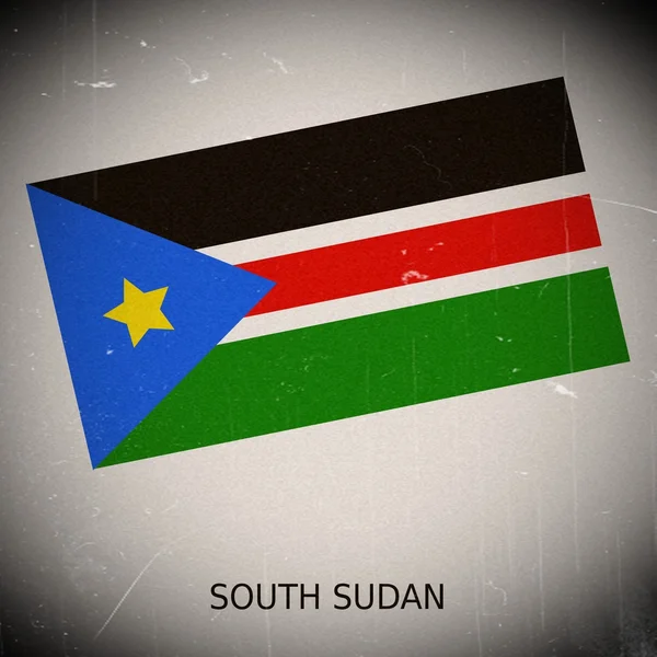 Nationella flagga i södra sudan — Stockfoto