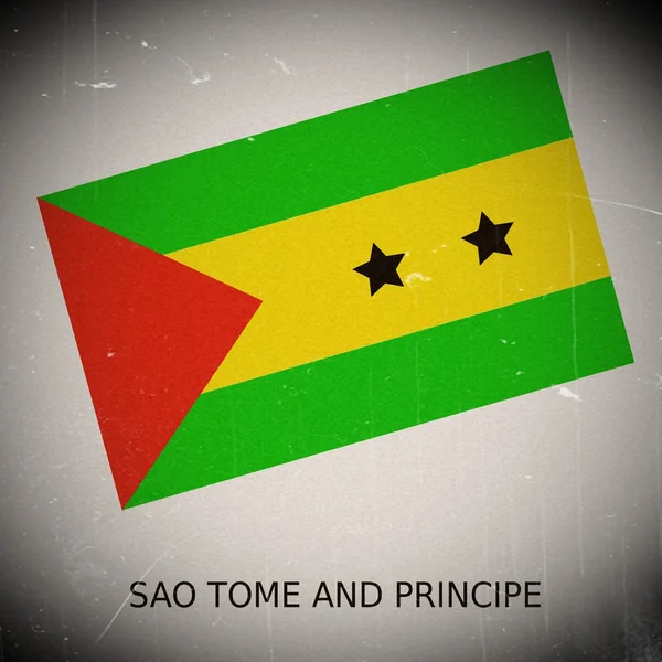Bendera nasional Sao Tome dan Prinsip — Stok Foto