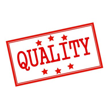 quality red stamp text on white