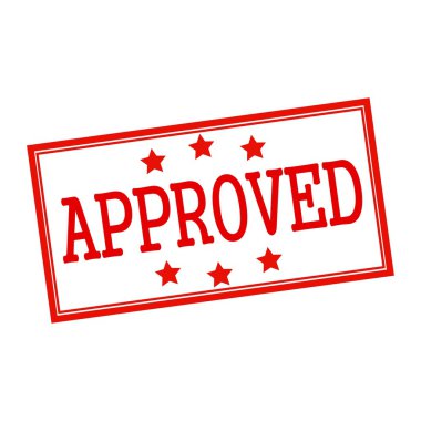approved red stamp text on white