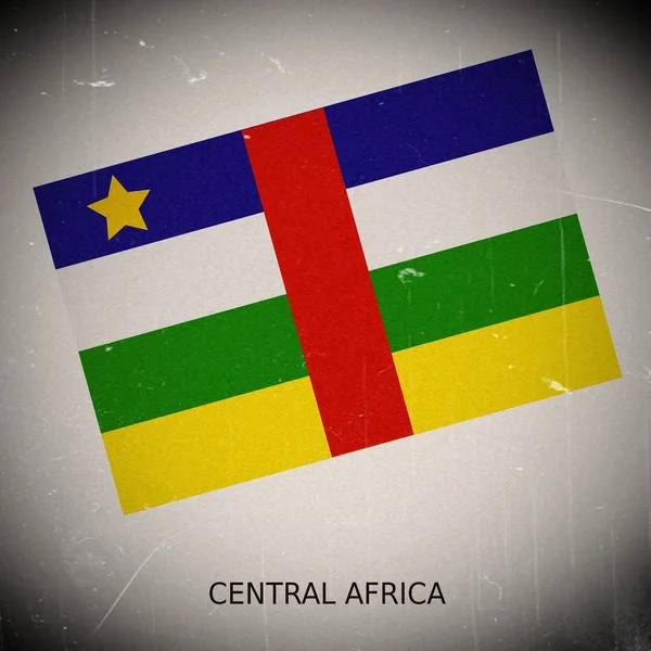 Nationella flagga Centralafrikanska republiken — Stockfoto