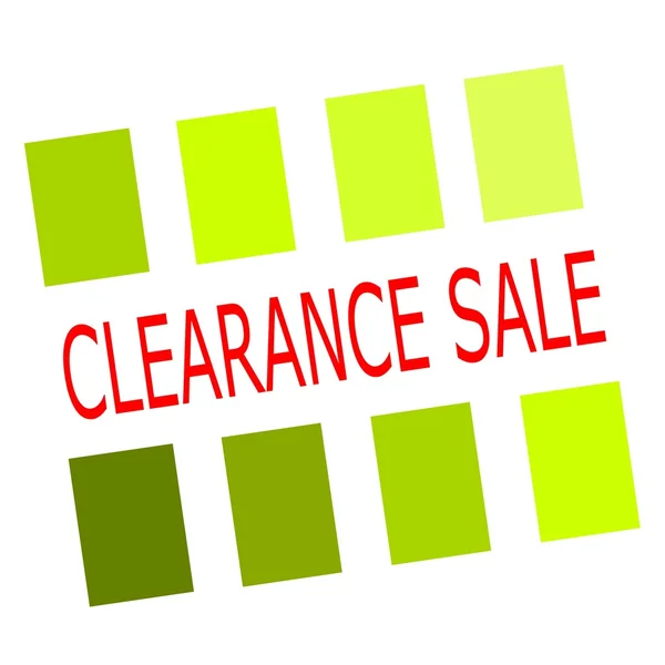 Clearance vânzare roșu ștampilă text pe alb — Fotografie, imagine de stoc