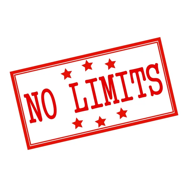 No Limit piros bélyegzőszöveg fehér — Stock Fotó