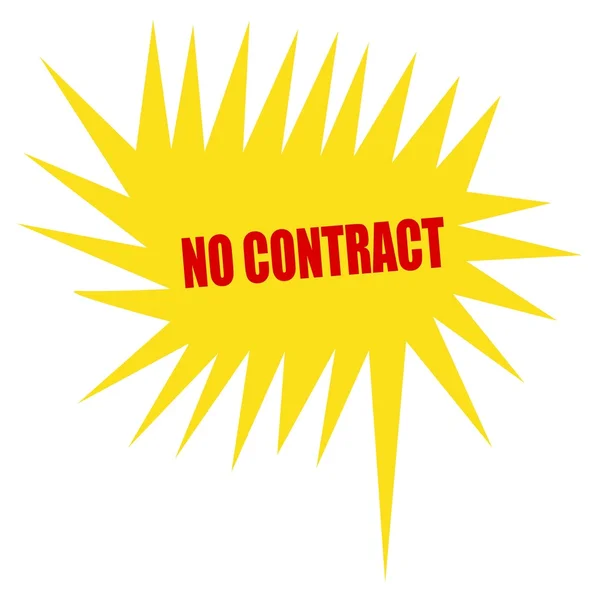 No contract red stamp text on yellow Speech Bubble — Stock Photo, Image