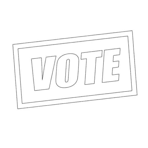 화이트에 흑백 스탬프 텍스트 투표 — 스톡 사진