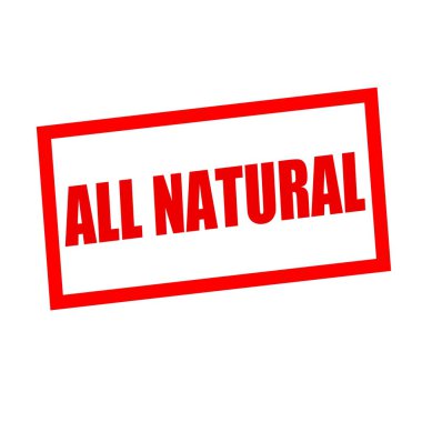 Tüm doğal kırmızı damga metni beyaz