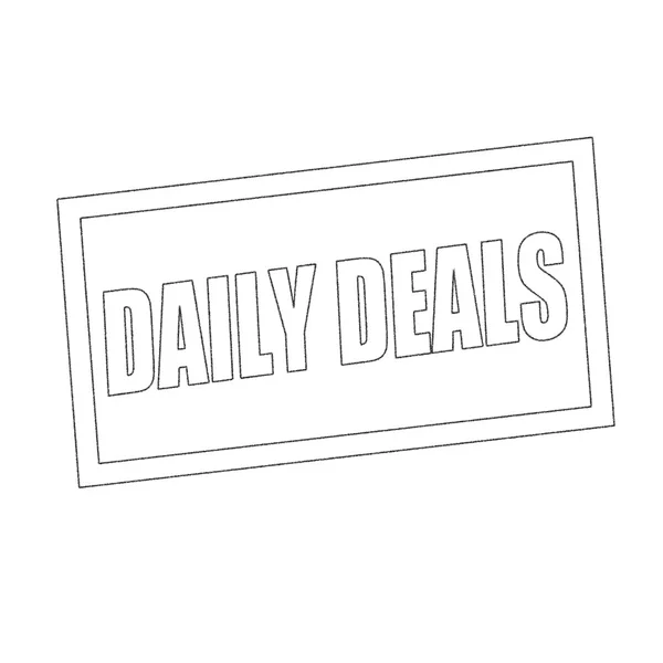 Daily deals Monochrome stamp text on white — Stock Photo, Image