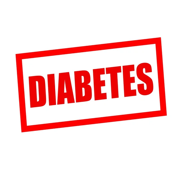 Diabetes roter Stempel Text auf weißem Papier — Stockfoto