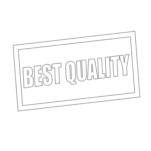 Mejor calidad Texto de sello monocromo en blanco — Foto de Stock