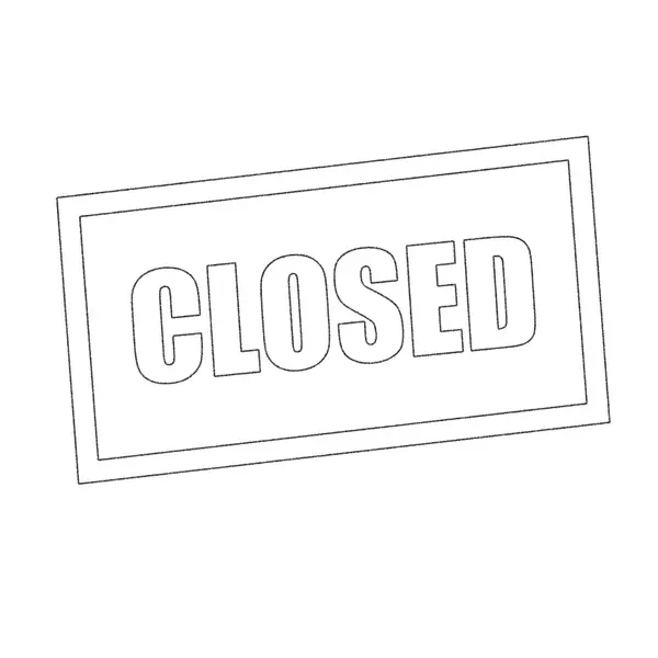 Closed Monochrome stamp text on white — Stock Photo, Image