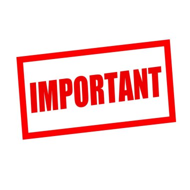 önemli kırmızı damga metni beyaz