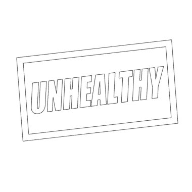 sağlıksız tek renkli Damga metni beyaz