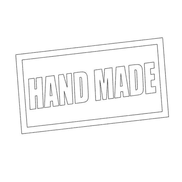 Hand made Monochrome stamp text on white — Stock Photo, Image