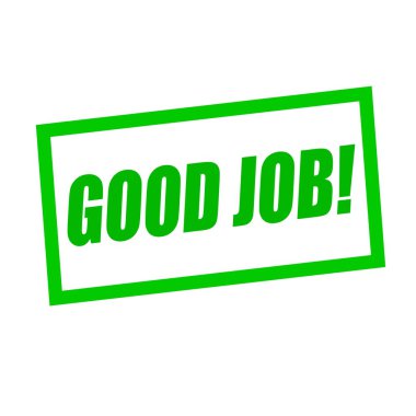 iyi iş yeşil Damga metni beyaz