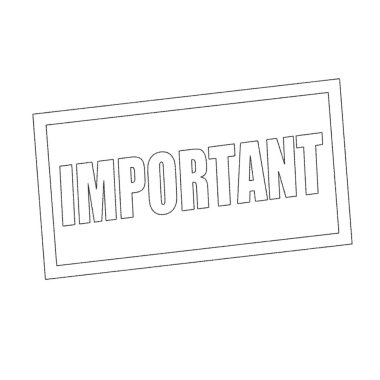 önemli tek renkli Damga metni beyaz