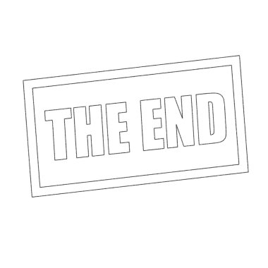 sonunda tek renkli Damga metni beyaz