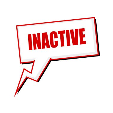 inactive red stamp text on white Speech bubbles clipart