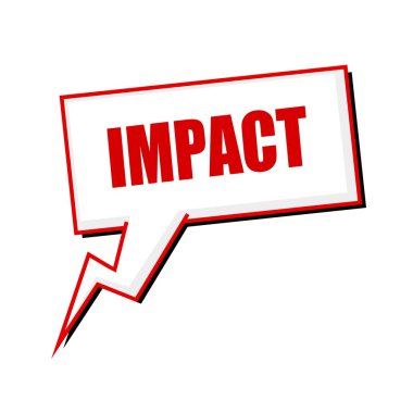 etkisi kırmızı damga metni üzerinde beyaz konuşma balonları