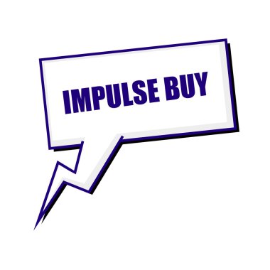 dürtü satın blueblack damga metni üzerinde beyaz konuşma balonları