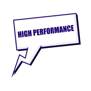 yüksek performanslı blueblack damga metni üzerinde beyaz konuşma balonları