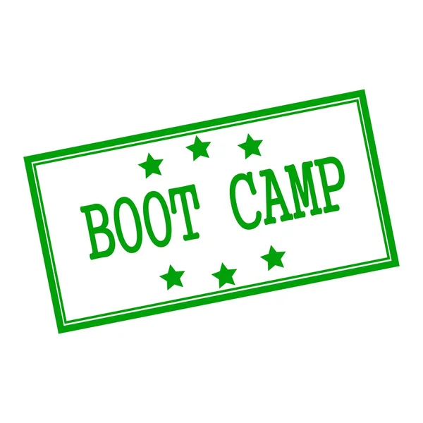 Boot camp green stamp text on background white and star — Stock Photo, Image