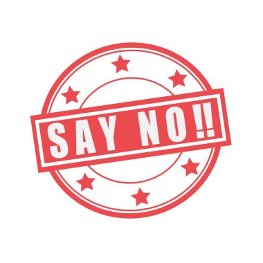 kırmızı bir arka plan ve yıldız çemberin üzerinde hiçbir beyaz pul metin demek