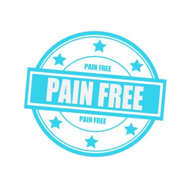 Ağrı ücretsiz beyaz damga metni daire mavi arka plan ve yıldız