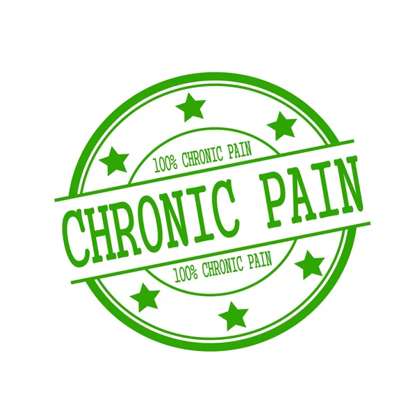 Chronic Pain stamp text on green circle on a white background and star — 스톡 사진