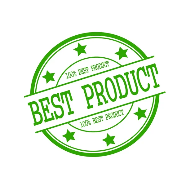 Best Product stamp text on green circle on a white background and star — Stockfoto