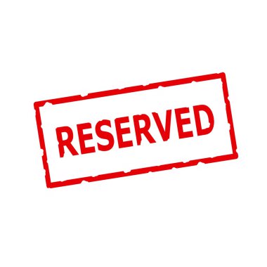 ayrılmış kırmızı damga metni dikdörtgen beyaz zemin üzerine