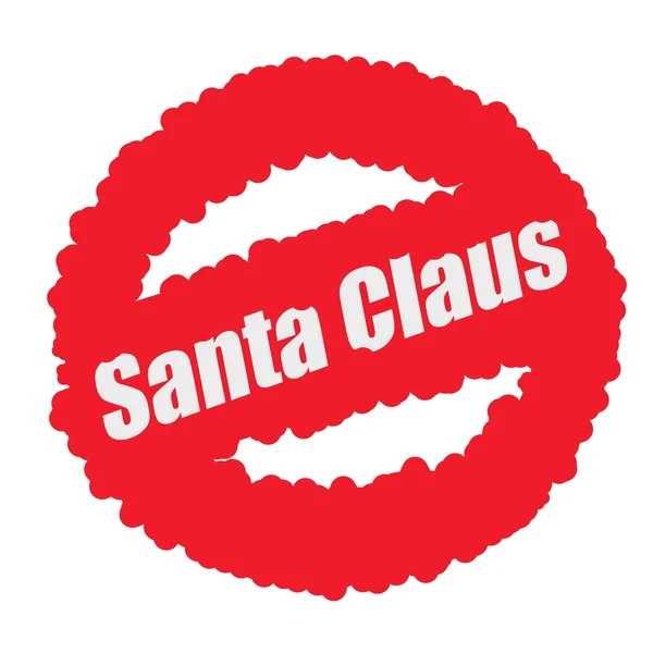 Santa Claus texto de sello blanco en sangre gotas de fondo círculo rojo —  Fotos de Stock