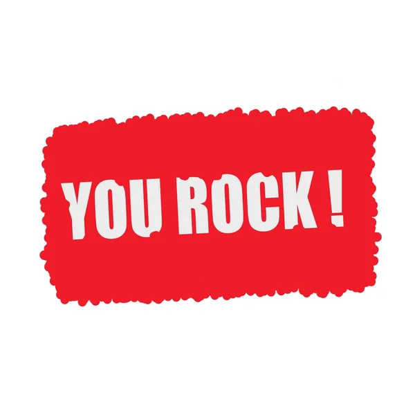 YOU ROCK white stamp text on blood drops red Background — Stock Photo, Image