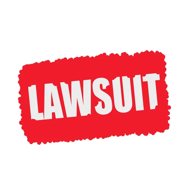 LAWSUIT white stamp text on blood drops red Background — Stock Photo, Image