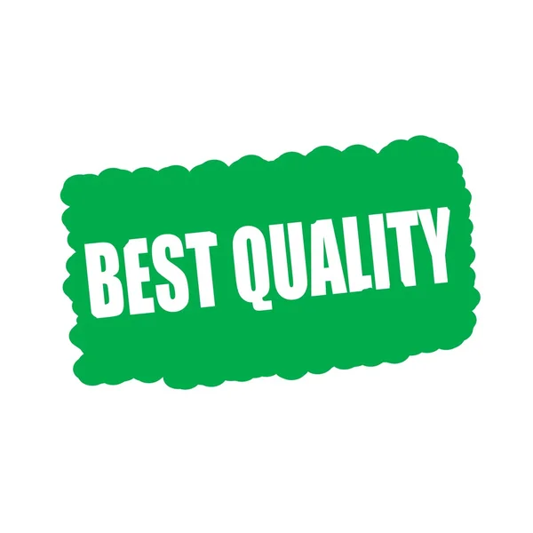 Beste Qualität weißer Stempeltext auf grünem Hintergrund — Stockfoto