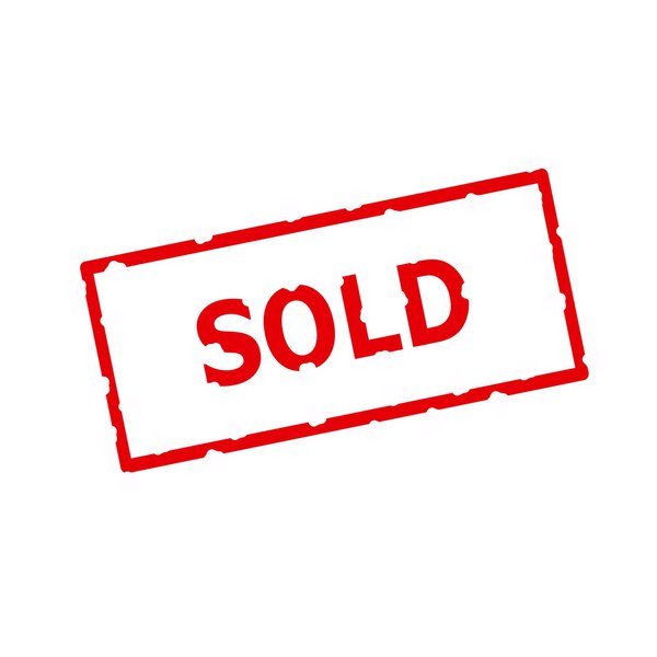 продается текст красной марки на белом фоне прямоугольника
