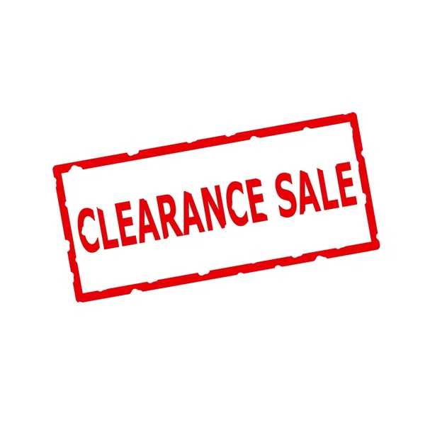 Clearance sale red stamp text on Rectangular white background — Stock Photo, Image