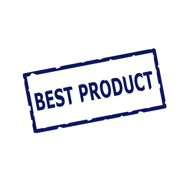 En iyi ürün mavi damga metni dikdörtgen beyaz zemin üzerine