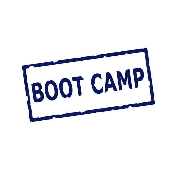 Boot camp blue stamp text on Rectangular white background — Stock Photo, Image